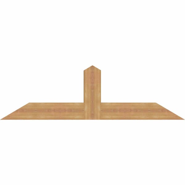 Ekena Millwork Portland Smooth Timber Gable Bracket, Western Red Cedar, 60"W x 17"H x 3 1/2"D x 5 1/2"F, 7/12 Pitch GBW060X17X0406POR00SWR - main